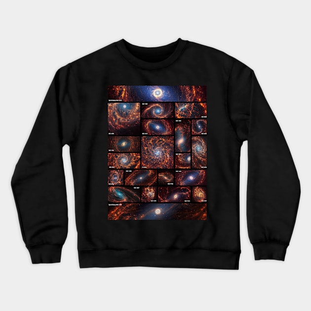 JWST 19+2 Spiral Galaxies Crewneck Sweatshirt by Synthwave1950